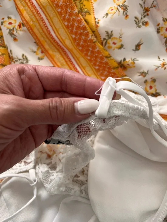 J for justify White Crochet Waist Maxi Skirt with Yellow Floral Panels - Picture 14 of 14